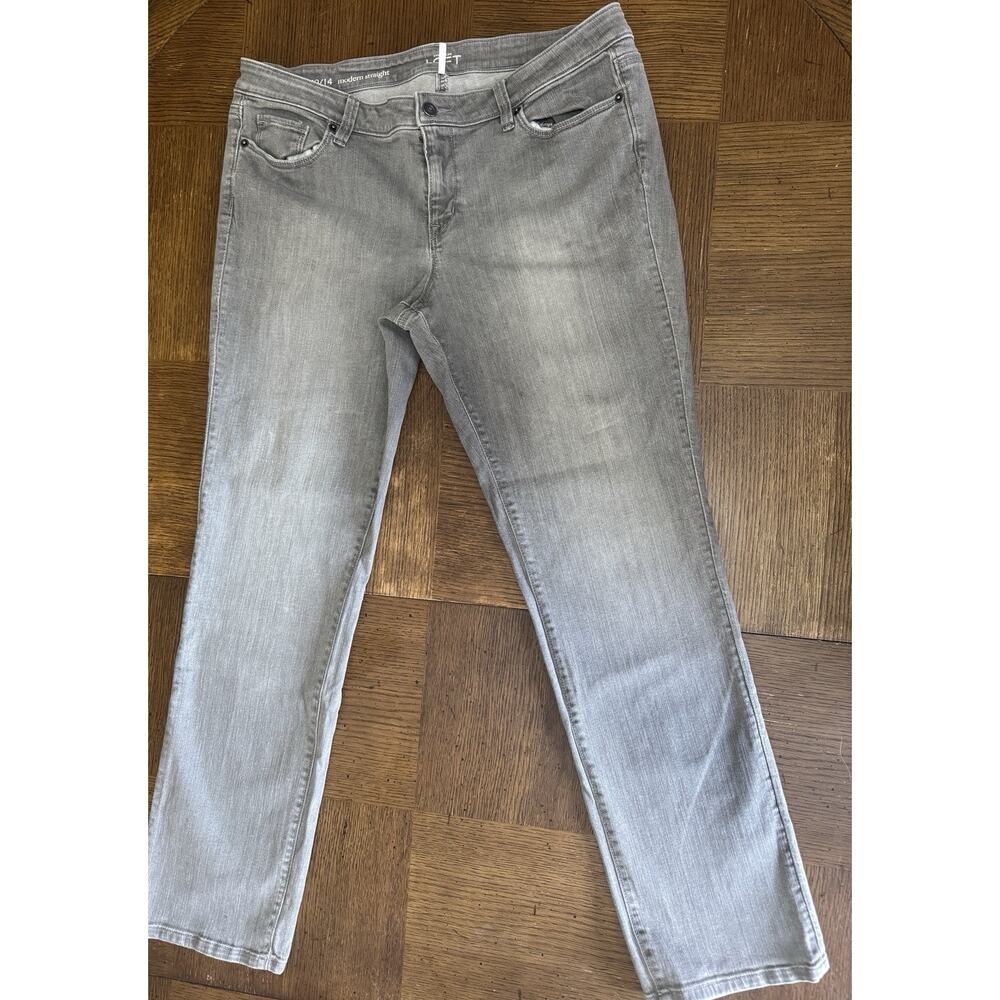LOFT‎ Women’s Size 14/32 Modern Straight Gray Ann Taylor Stretch Denim Jeans